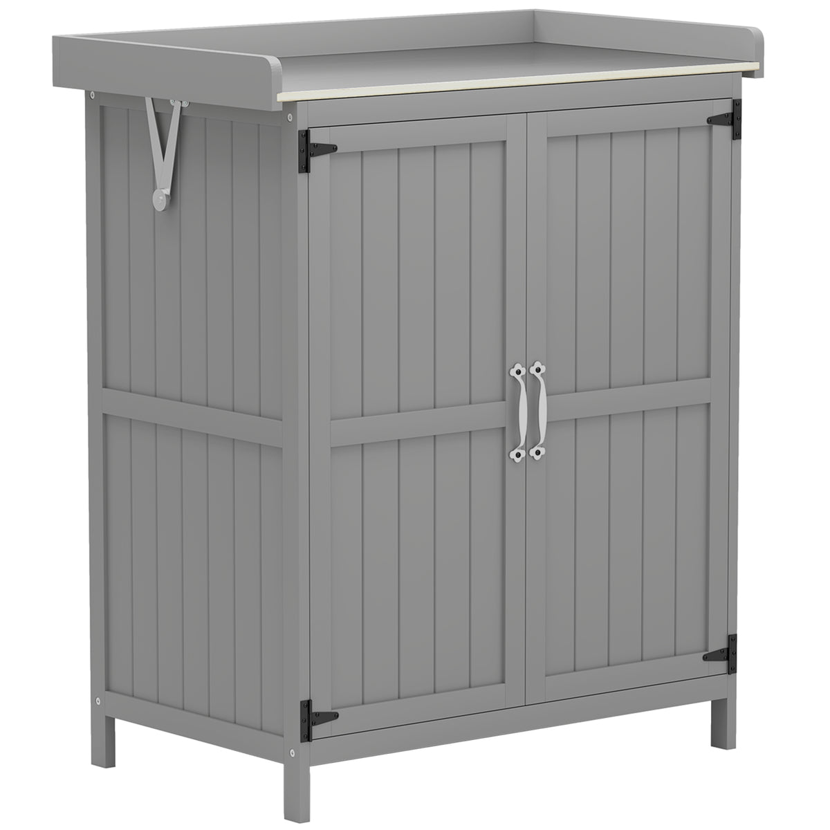 Gartenschrank mit Werkbank und Klappdach