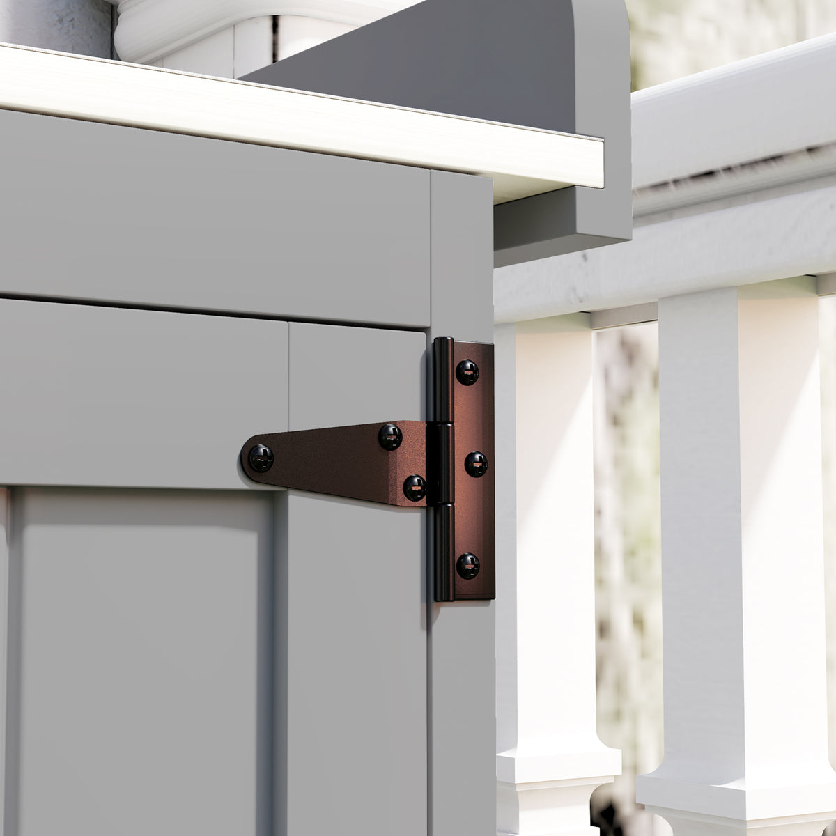 Gartenschrank mit Werkbank und Klappdach