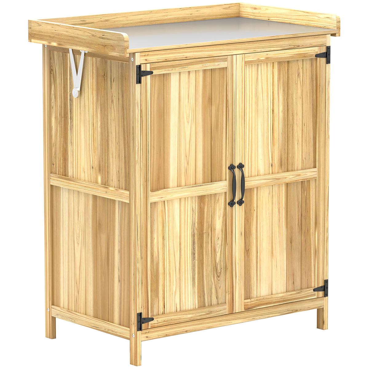 Gartenschrank mit Werkbank und Klappdach
