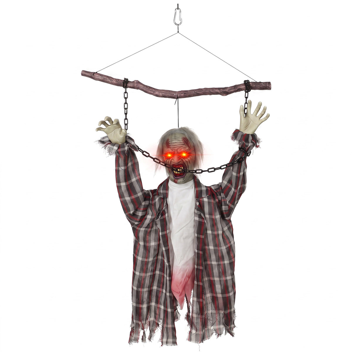 Animierte Halloween-Hängedeko Zombie, 110 cm