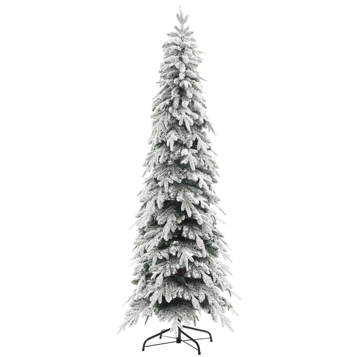 Künstlicher Weihnachtsbaum mit Kunstschnee, 210 cm