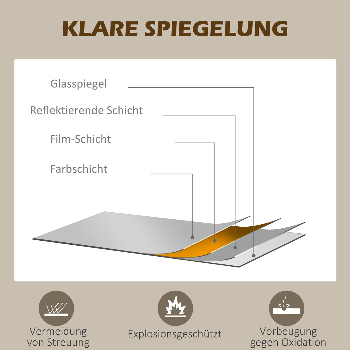 Bogenförmiger Wandspiegel mit Fensteroptik und Metallrahmen