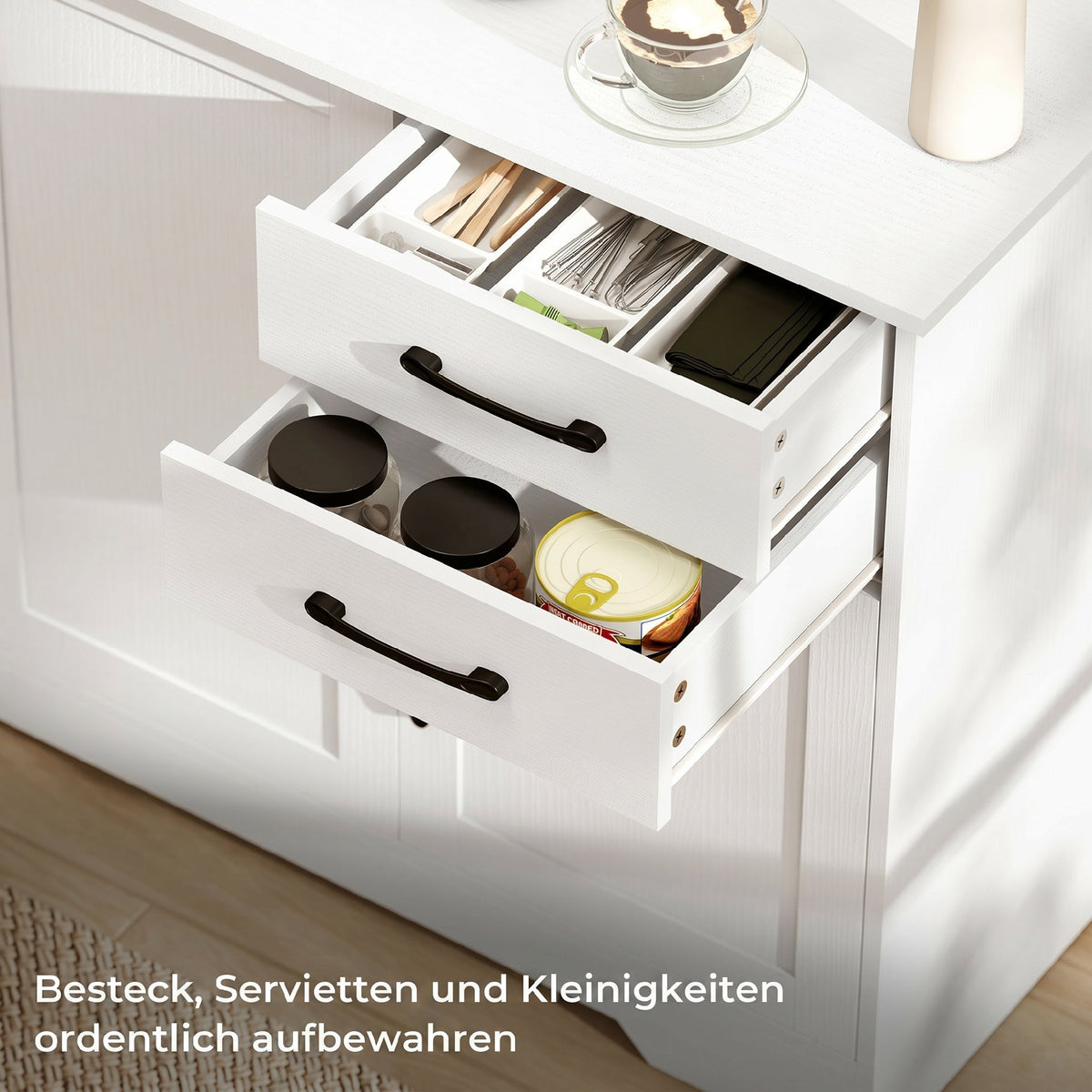 Sideboard 120 cm mit 2 Schubladen und 3 Türen