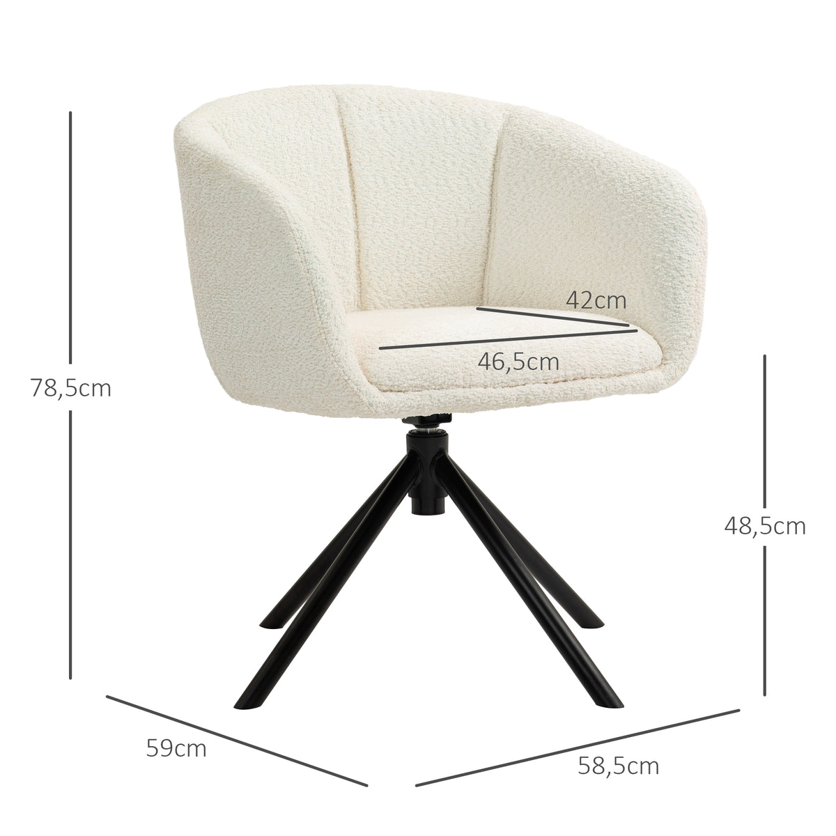 Drehbarer Polstersessel mit Sitzschale