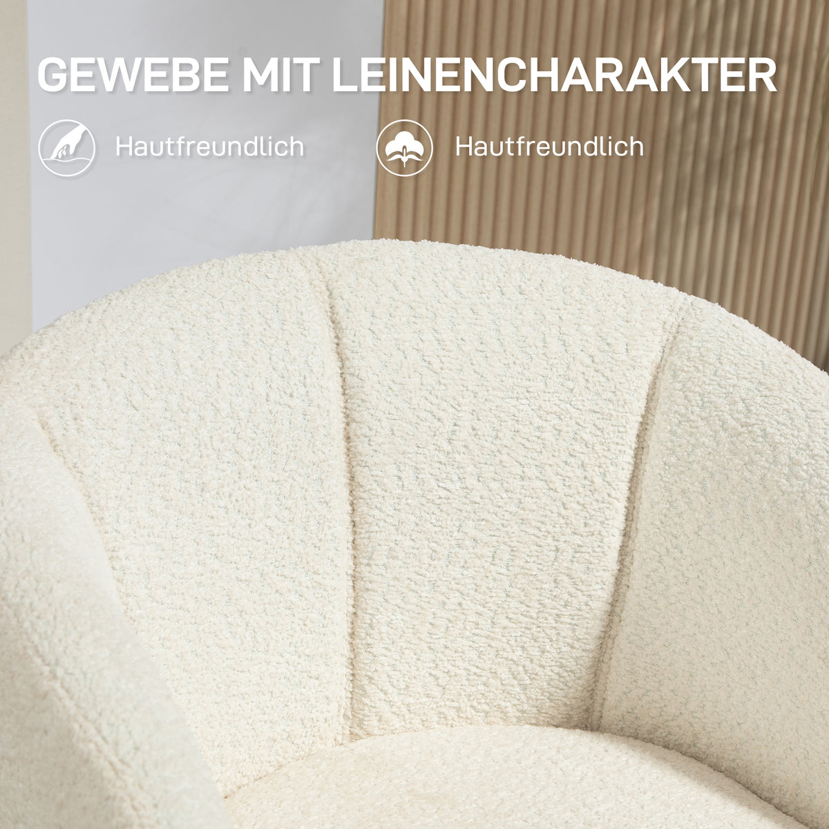 Drehbarer Polstersessel mit Sitzschale