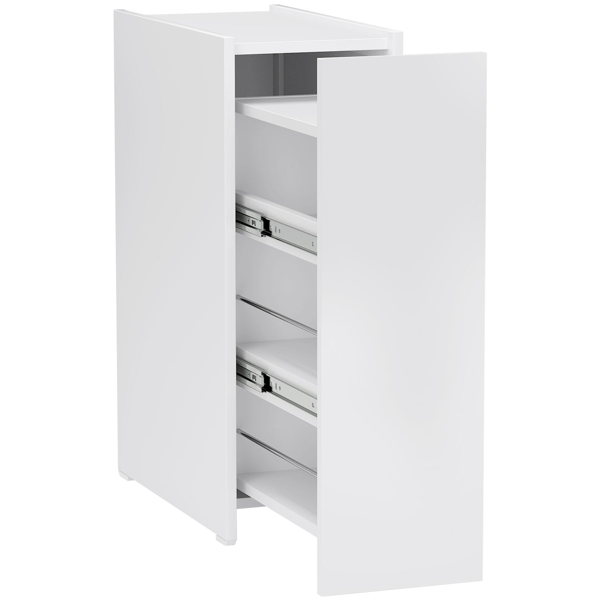 Schmaler Badezimmerschrank mit vier Ebenen