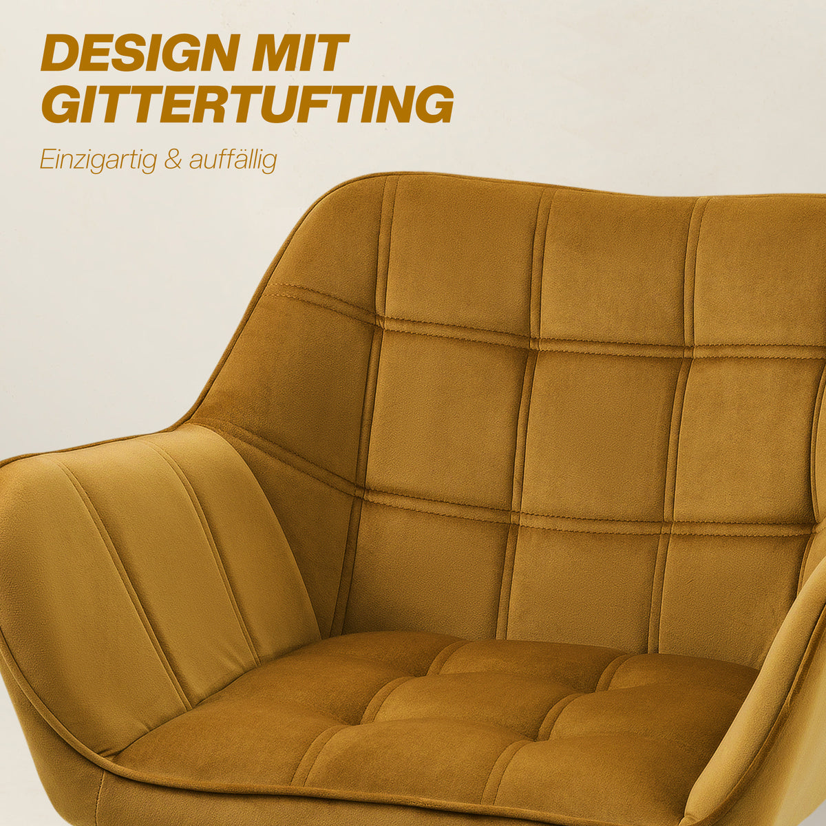 Polstersessel im Skandi-Design mit Samtoptik