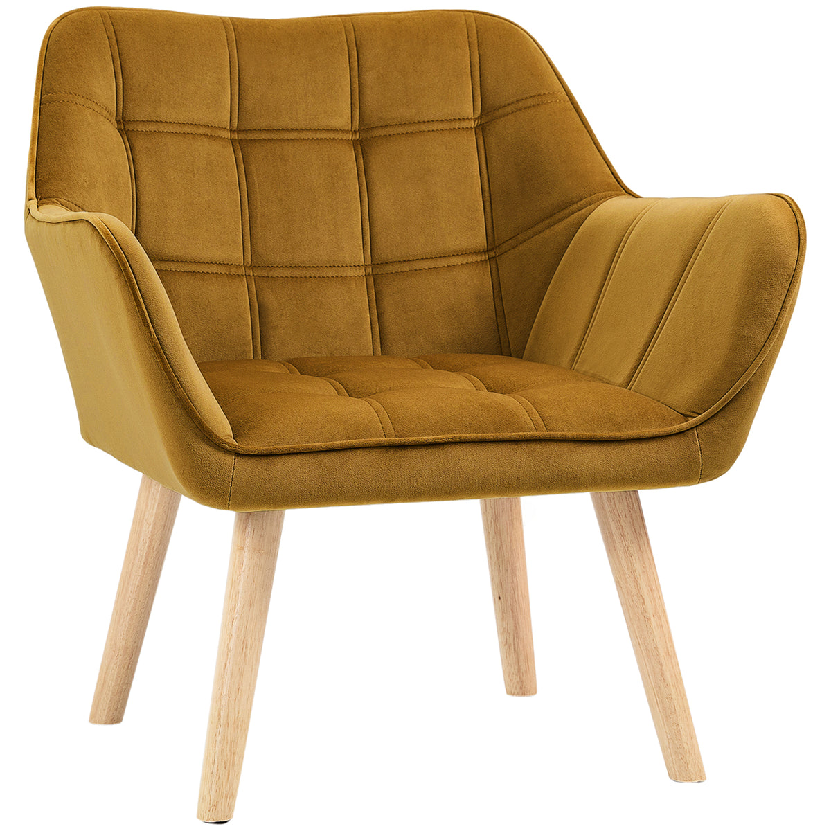 Polstersessel im Skandi-Design mit Samtoptik
