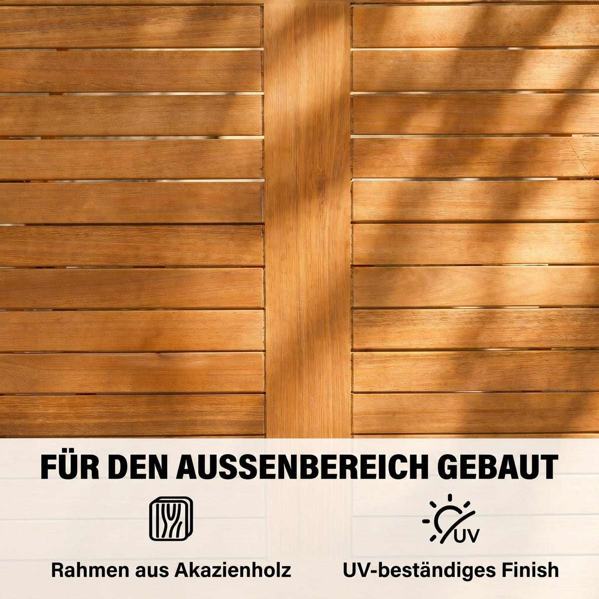 5-teiliges klappbares Gartenmöbelset aus Akazienholz