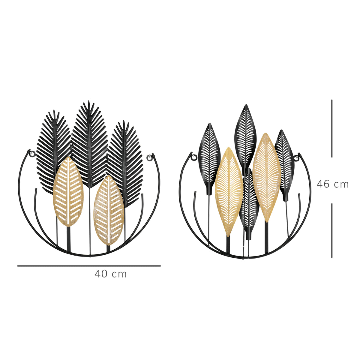 3D-Wanddeko im 2er-Set