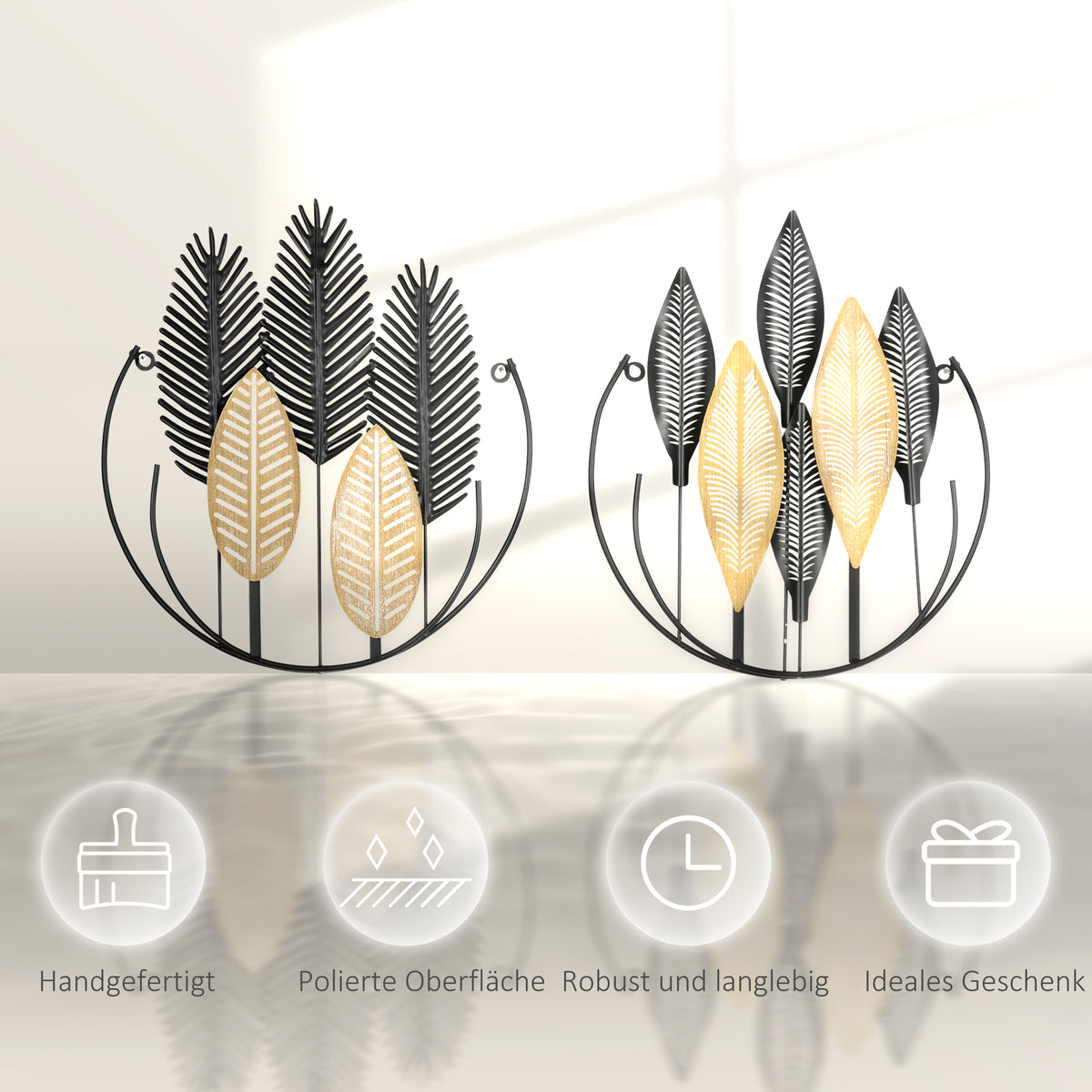3D-Wanddeko im 2er-Set