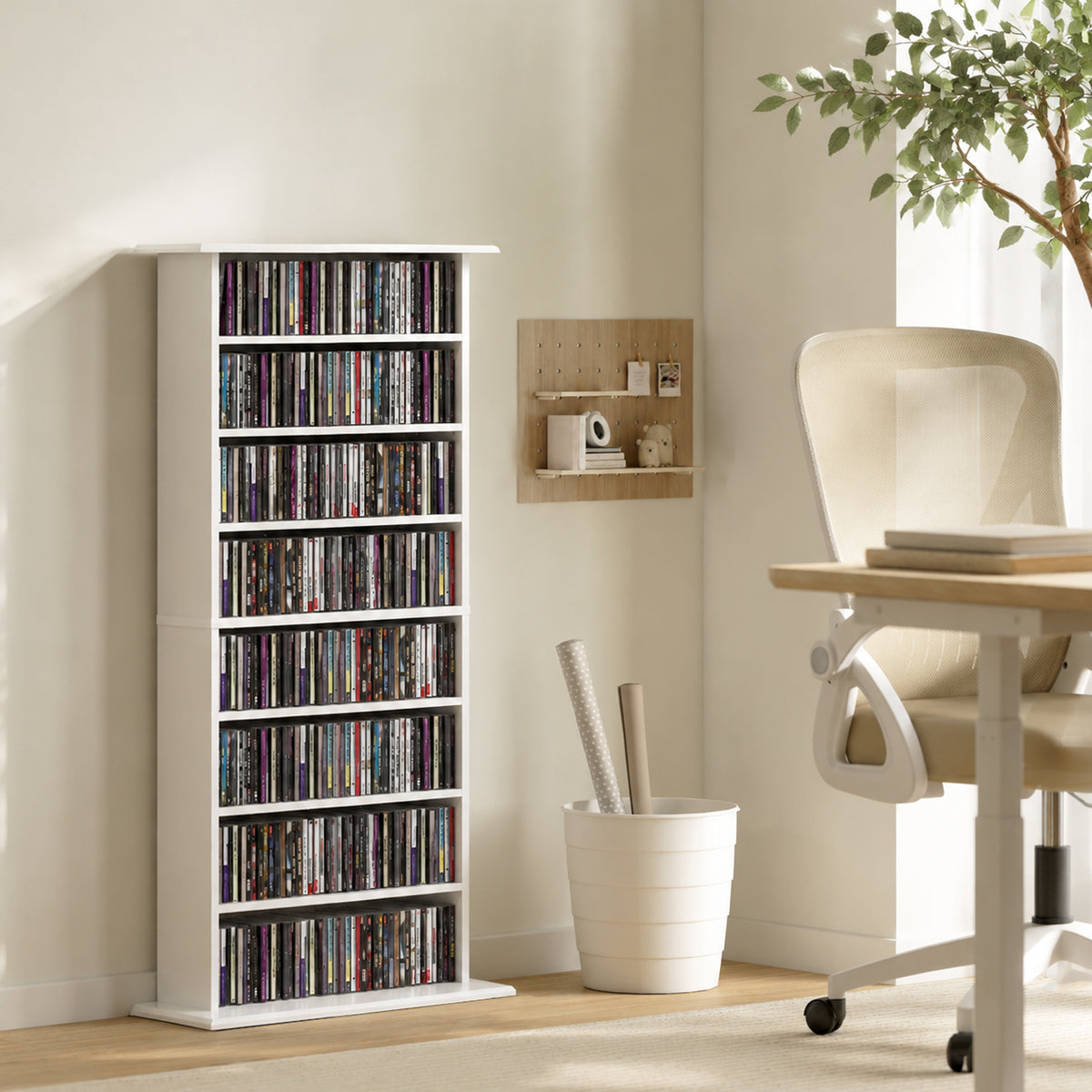 CD- und DVD-Regal mit 8 Fächern
