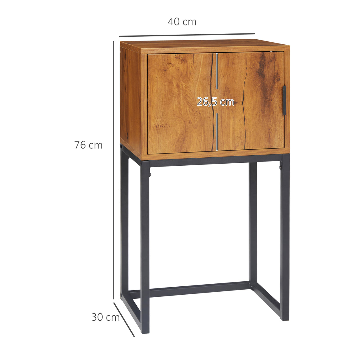Konsolentisch mit Schrank in Naturholzoptik