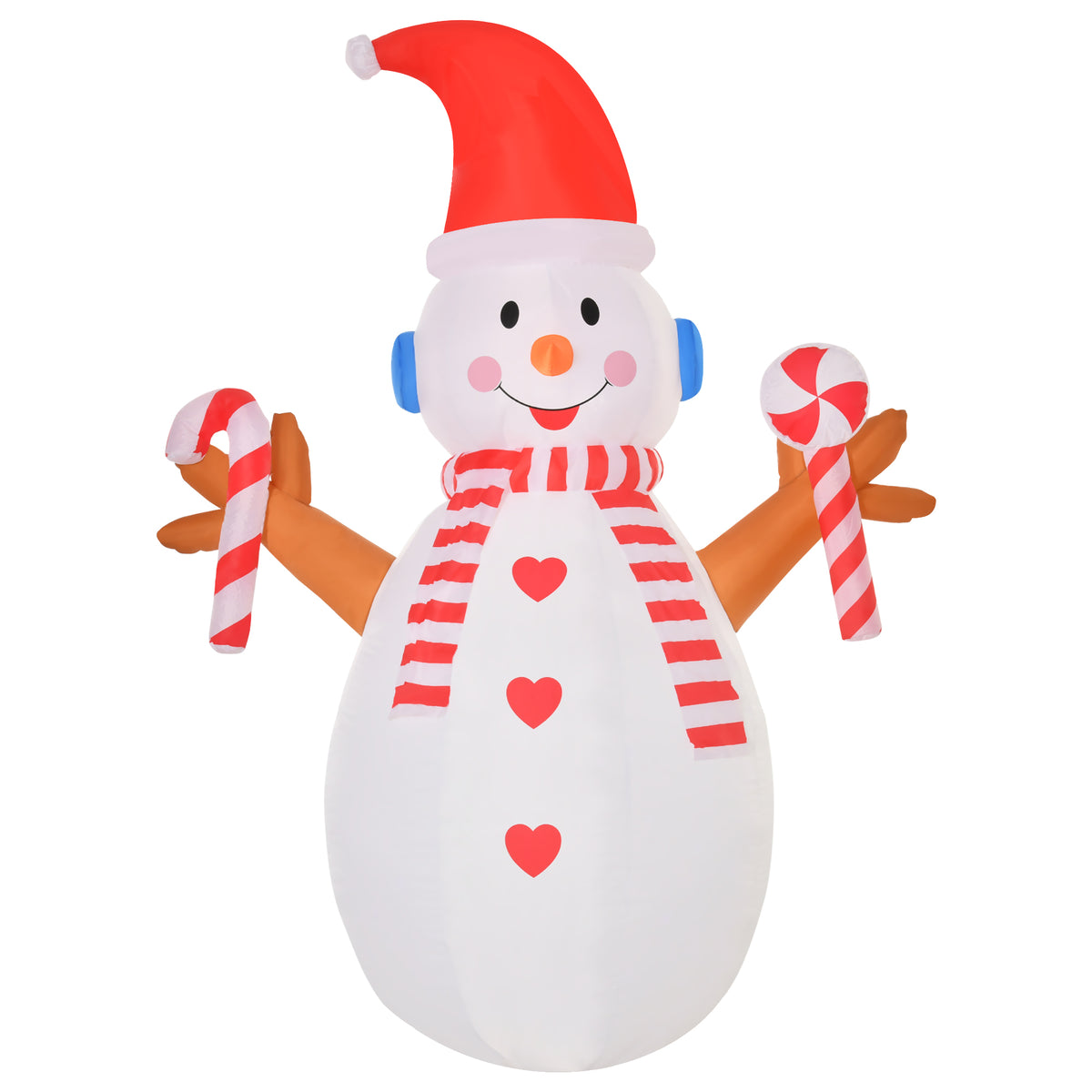 Aufblasbarer Schneemann mit LED-Beleuchtung