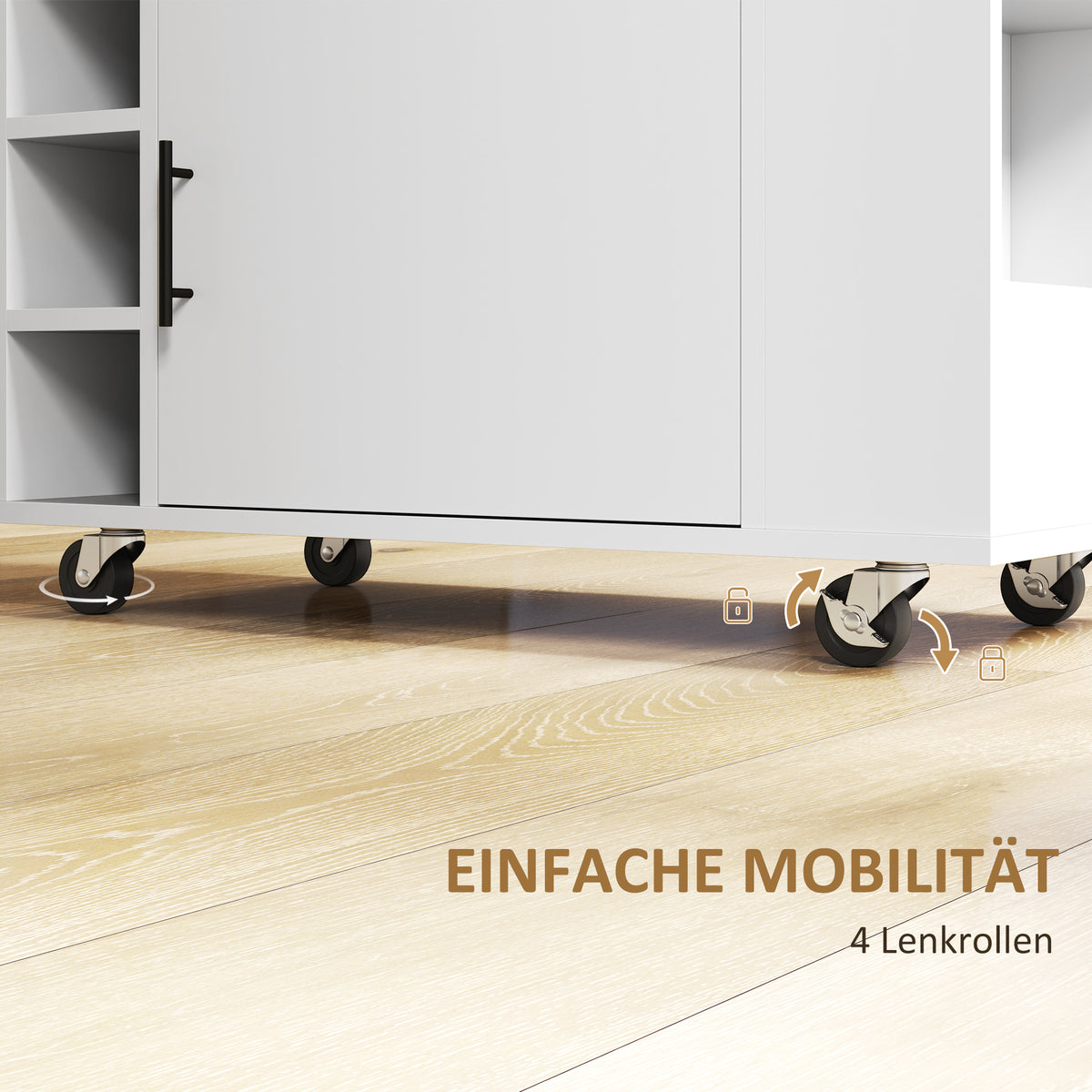 Küchenwagen mit Weinregalen und Soft-Close-Schrank