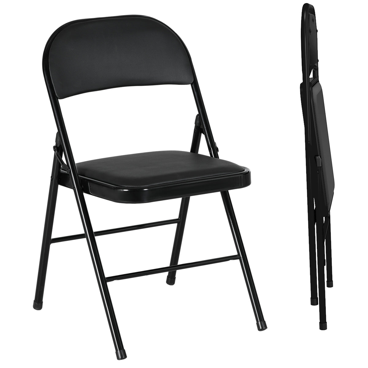 2er-Set Klappstühle aus Kunstleder
