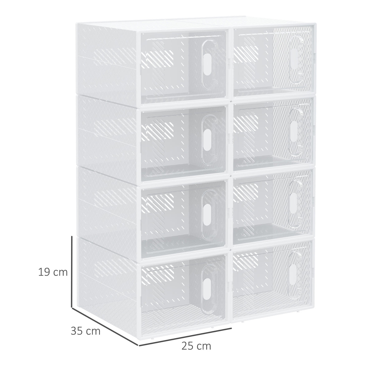 Modulares Schuhregal mit 8 Würfelfächern