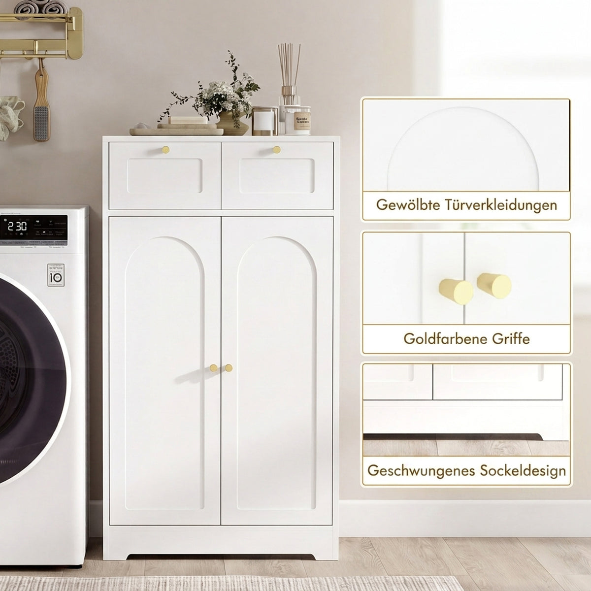 Badschrank 60 cm mit 2 Schubladen