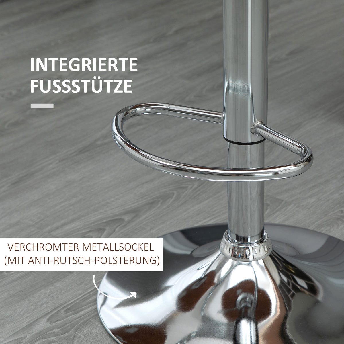 2er-Set höhenverstellbare Barhocker mit Drehfunktion