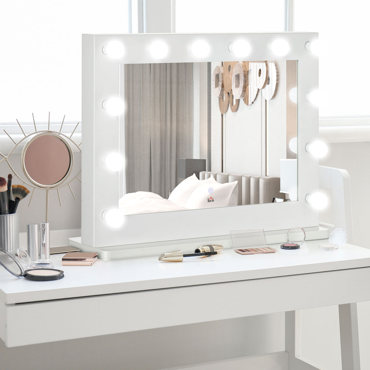 Hollywood-Schminkspiegel mit 12 dimmbaren LEDs