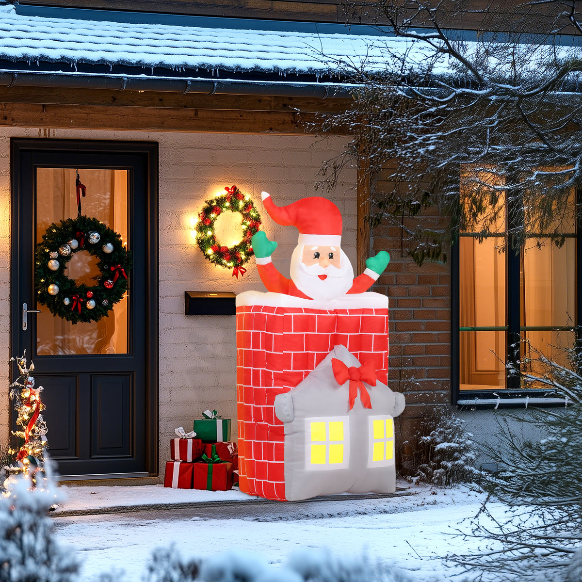 Aufblasbare Weihnachtsfigur mit LED-Beleuchtung