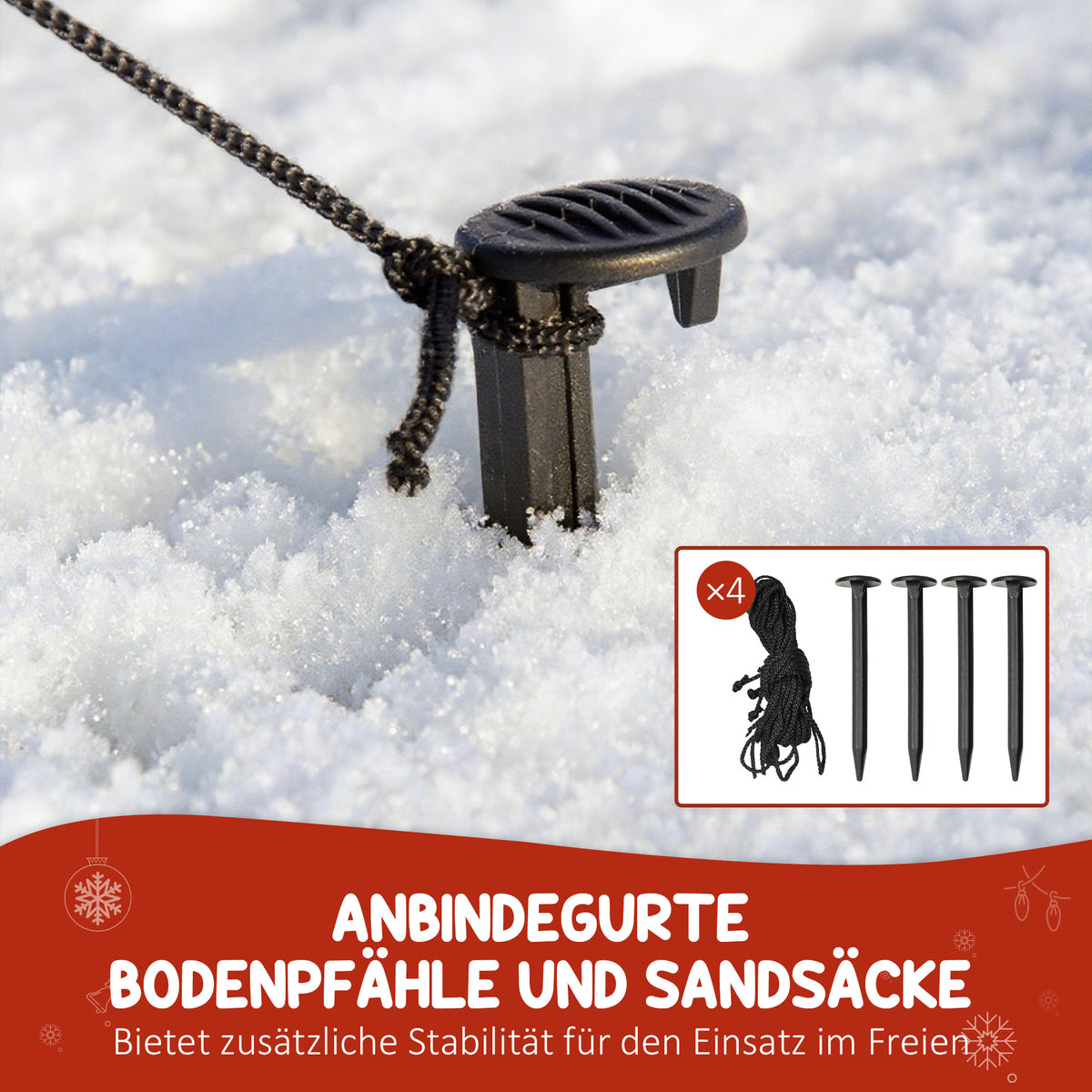 Aufblasbare Weihnachtsfigur mit LED-Beleuchtung