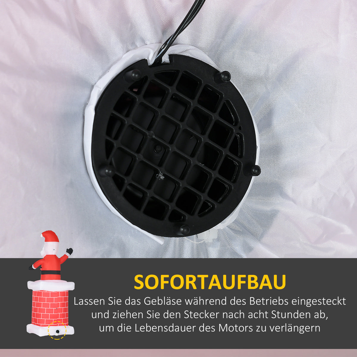 Aufblasbare Weihnachtsfigur mit LED-Beleuchtung