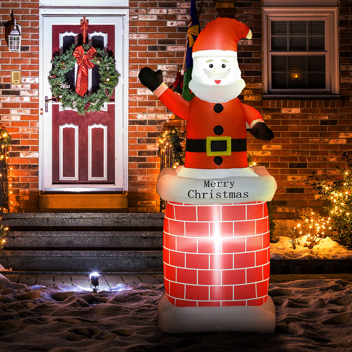 Aufblasbare Weihnachtsfigur mit LED-Beleuchtung
