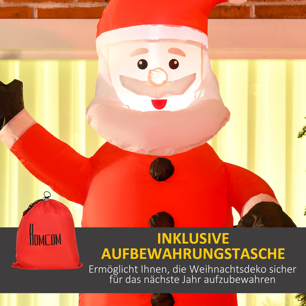 Aufblasbare Weihnachtsfigur mit LED-Beleuchtung