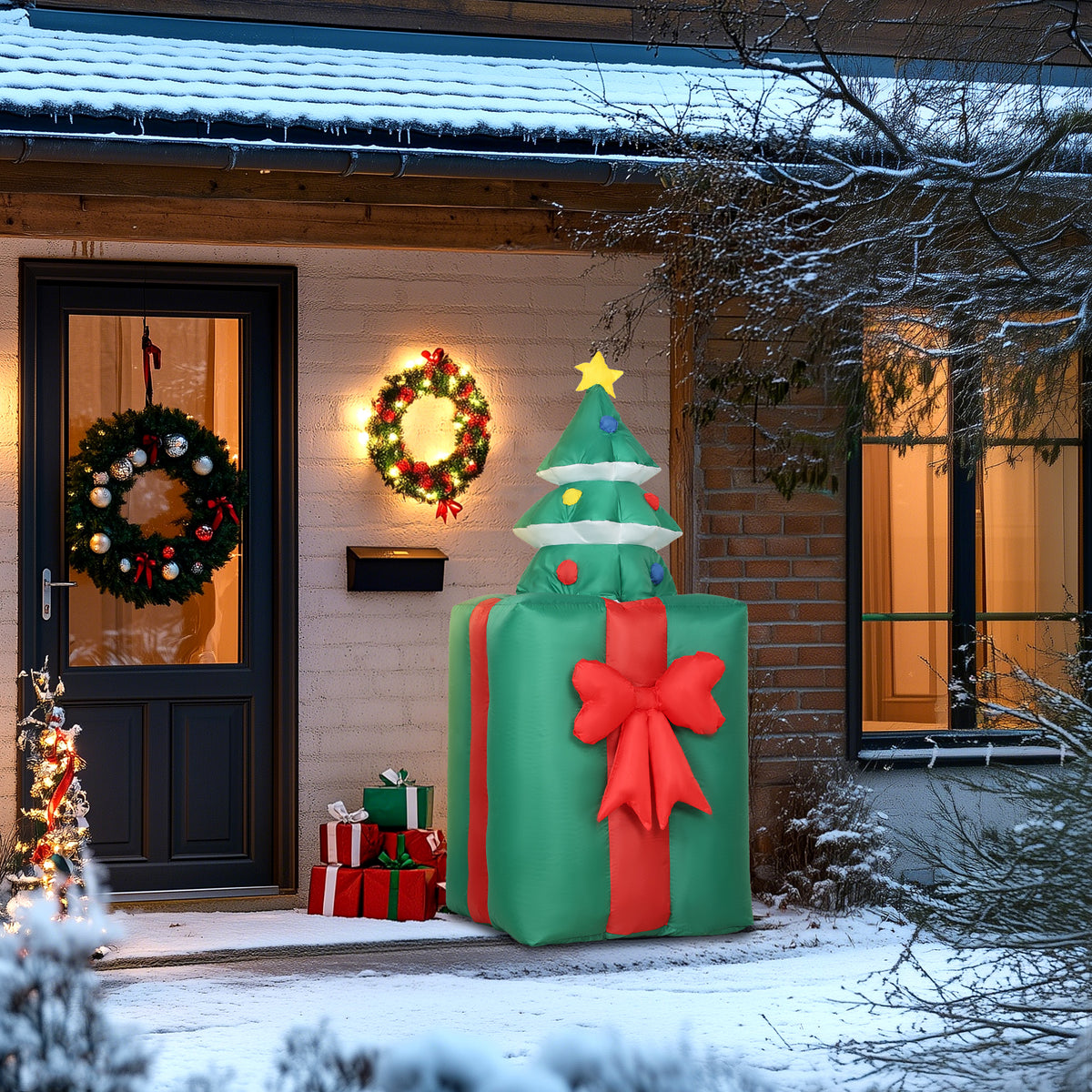 Aufblasbare Weihnachtsfigur mit LED-Beleuchtung