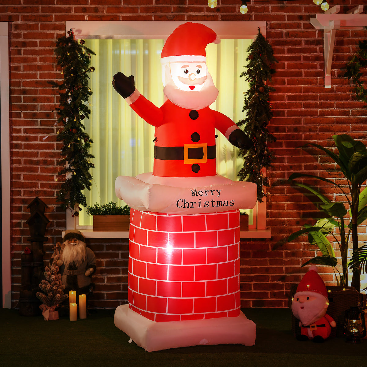 Aufblasbare Weihnachtsfigur mit LED-Beleuchtung