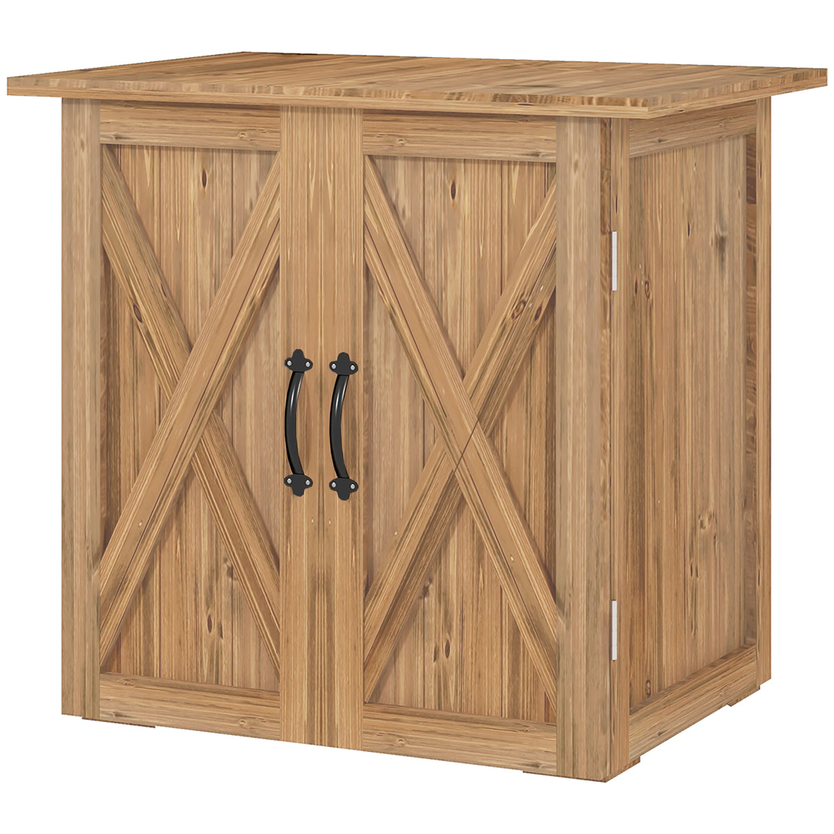 Gartenschrank aus Holz mit Doppeltüren