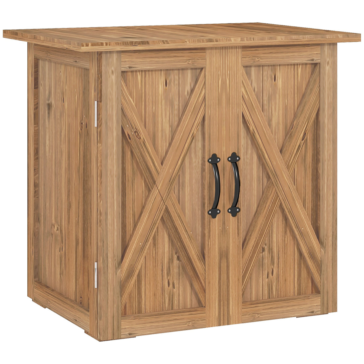 Gartenschrank aus Holz mit Doppeltüren
