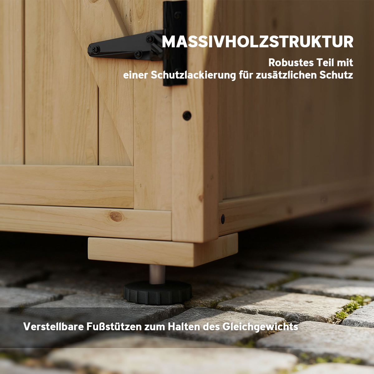 Gartenschrank aus Holz mit Doppeltüren