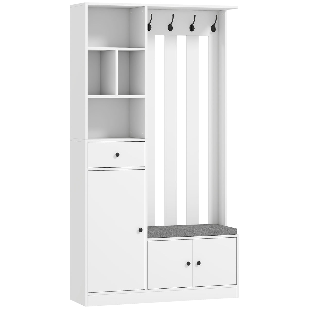 Garderobenschrank mit Sitzbank und Schuhablage