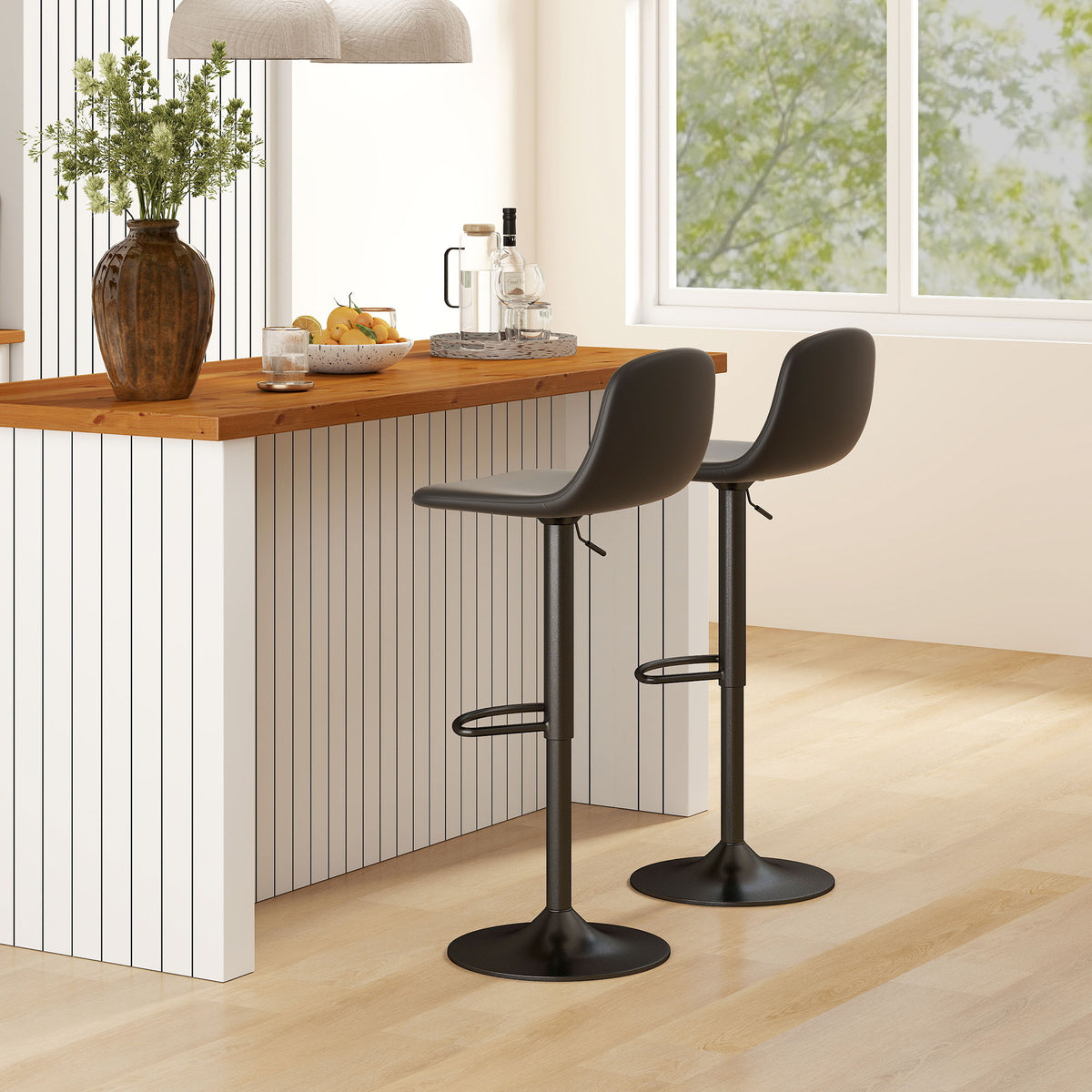 2er-Set Barhocker höhenverstellbar und drehbar
