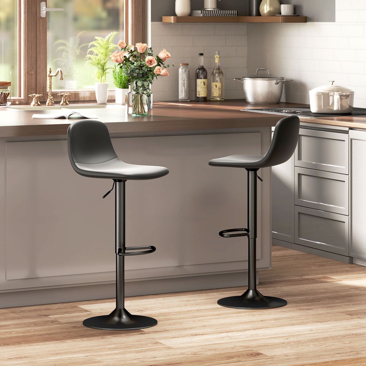 2er-Set Barhocker höhenverstellbar und drehbar
