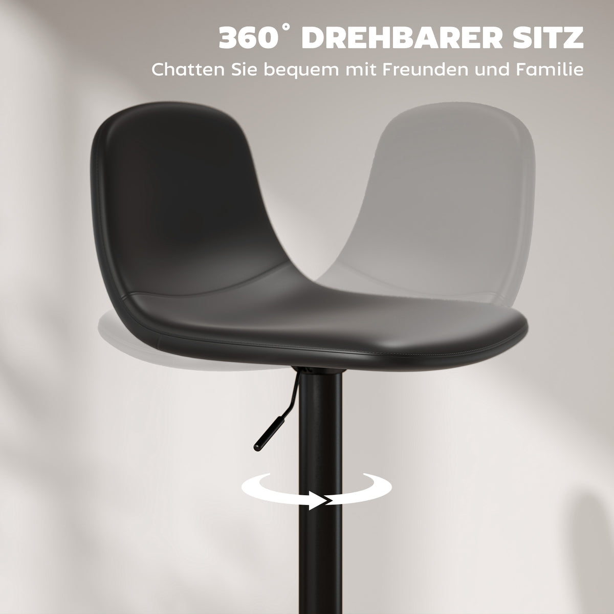 2er-Set Barhocker höhenverstellbar und drehbar