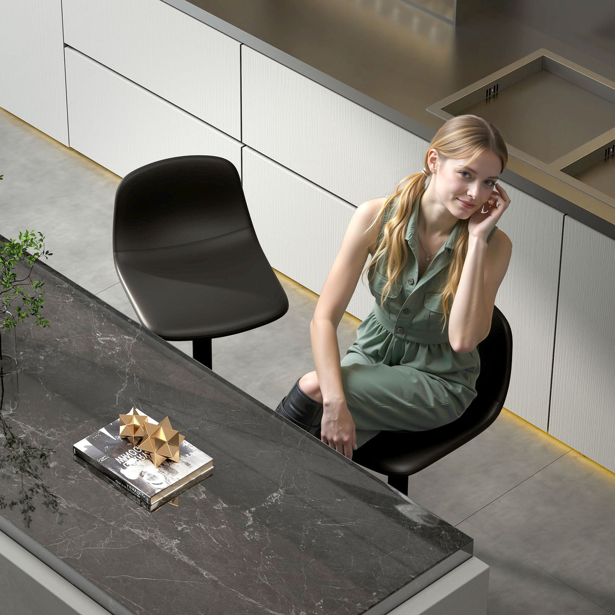 2er-Set Barhocker höhenverstellbar und drehbar