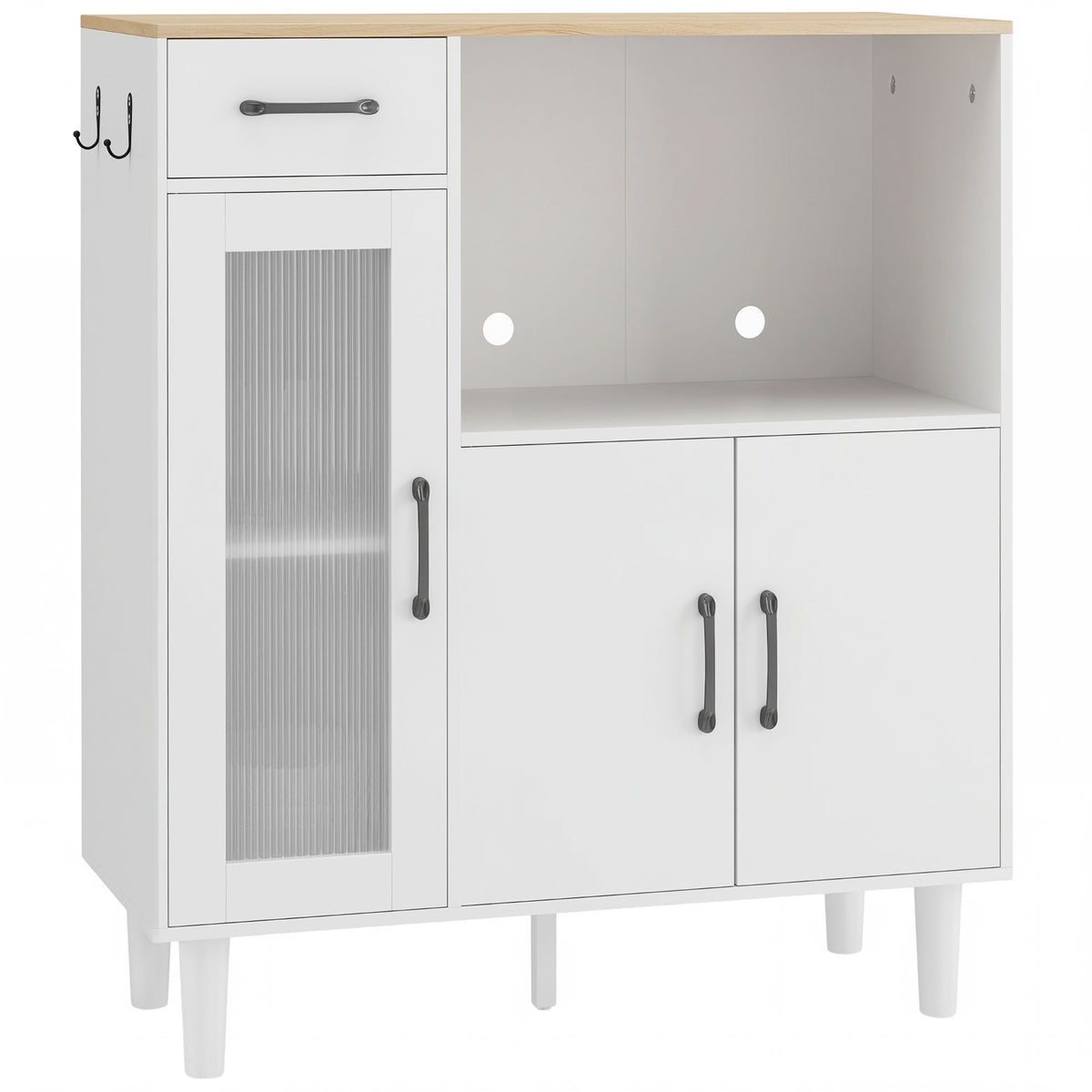 Sideboard mit Schublade, zwei Schränken und Kabelöffnung