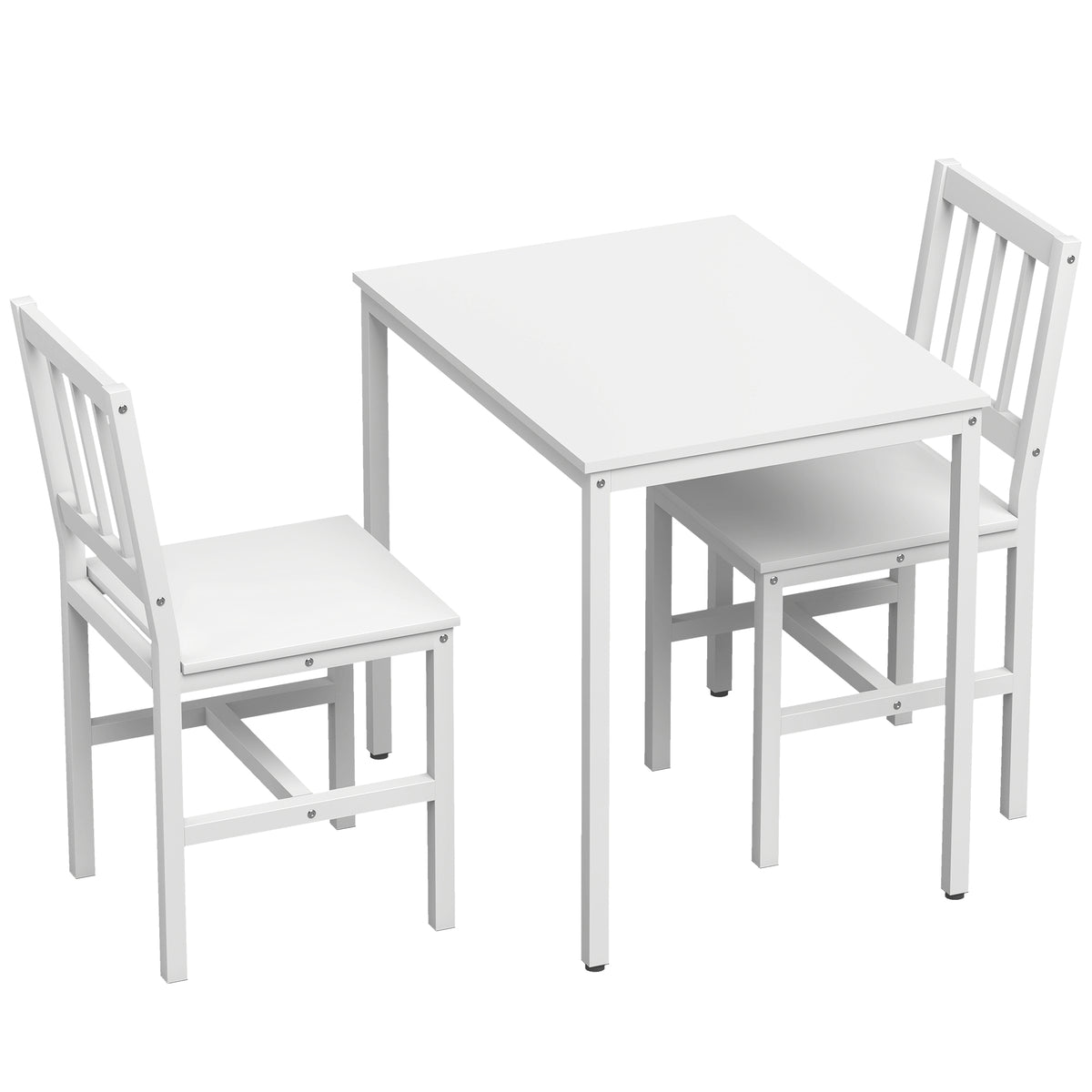 3-teiliges Essgruppen-Set mit Tisch und 2 Stühlen