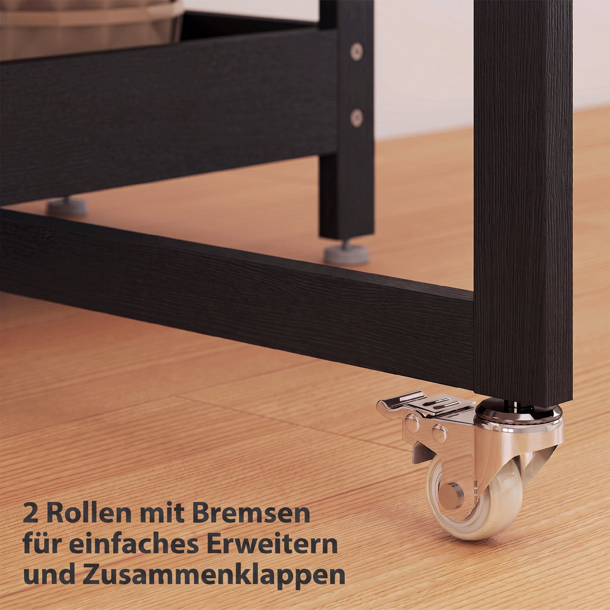 Klappbarer Esstisch mit ausziehbaren Tischplatten