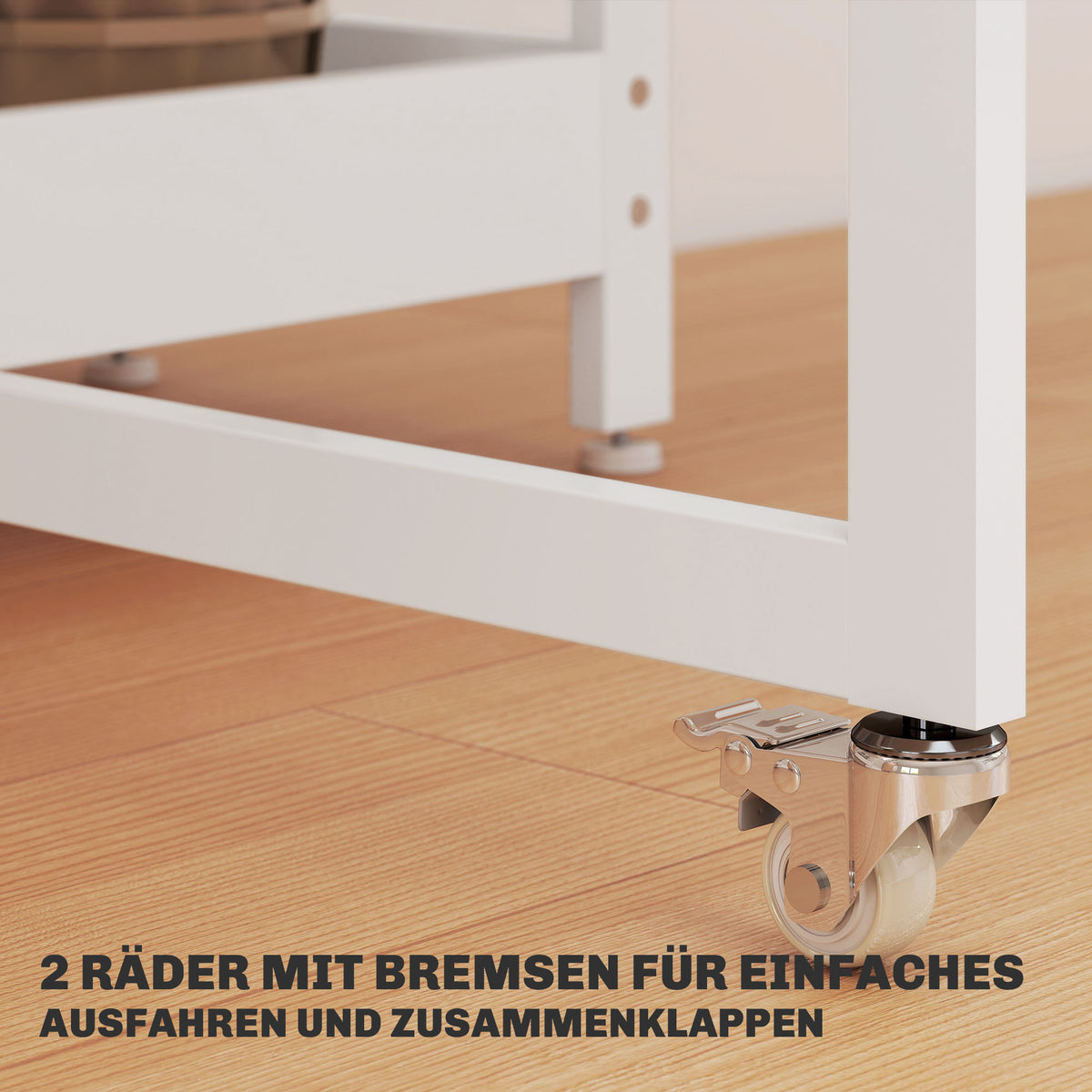 Klappbarer Esstisch mit ausziehbaren Tischplatten