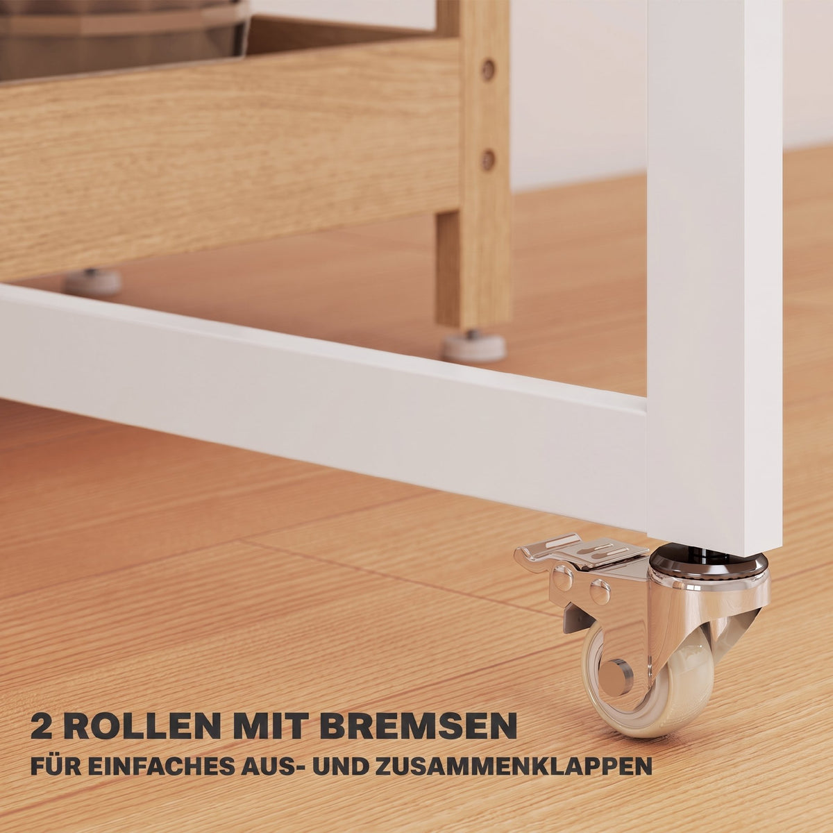 Klappbarer Esstisch mit ausziehbaren Tischplatten