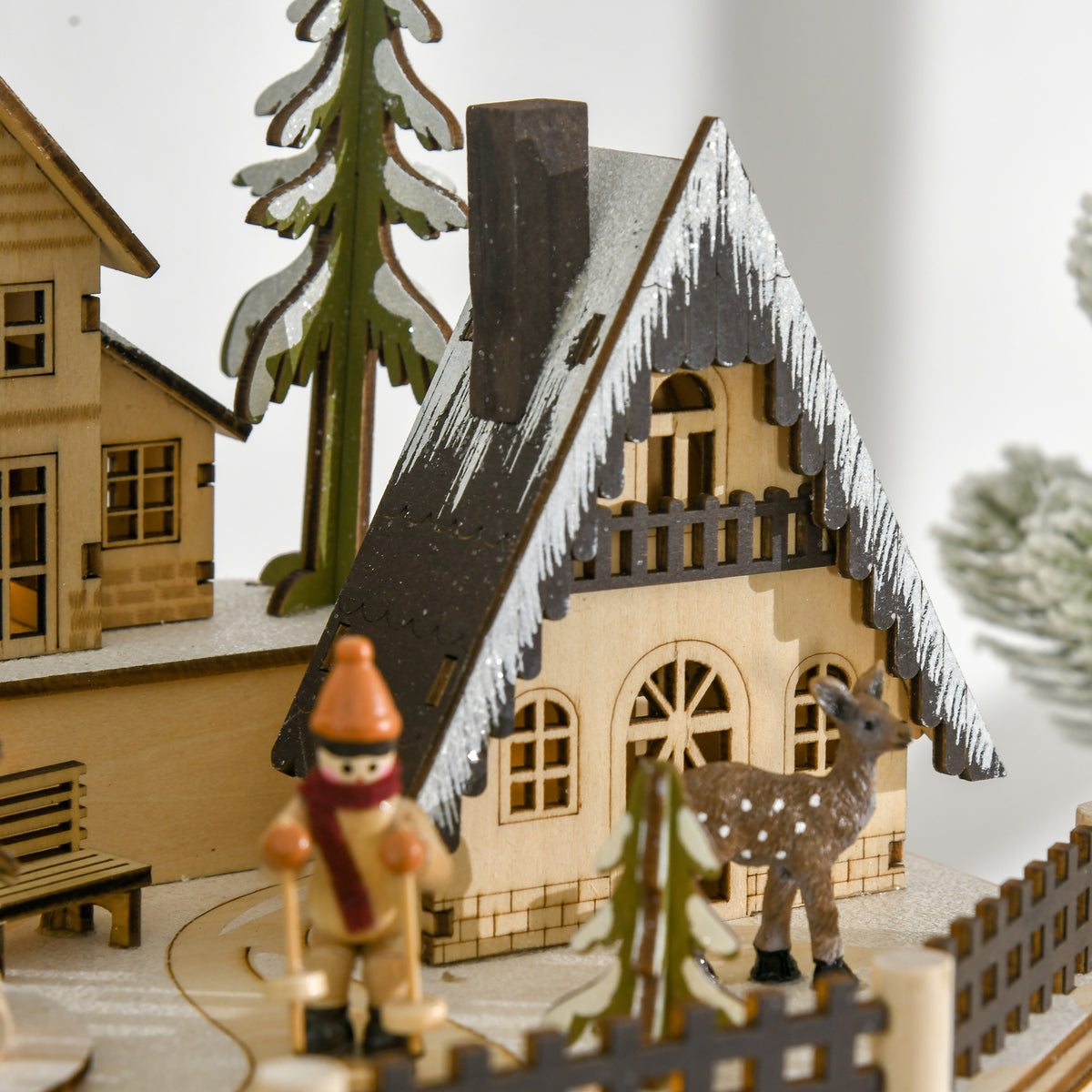 Adventskalender mit 24 Schubladen und LED-Licht