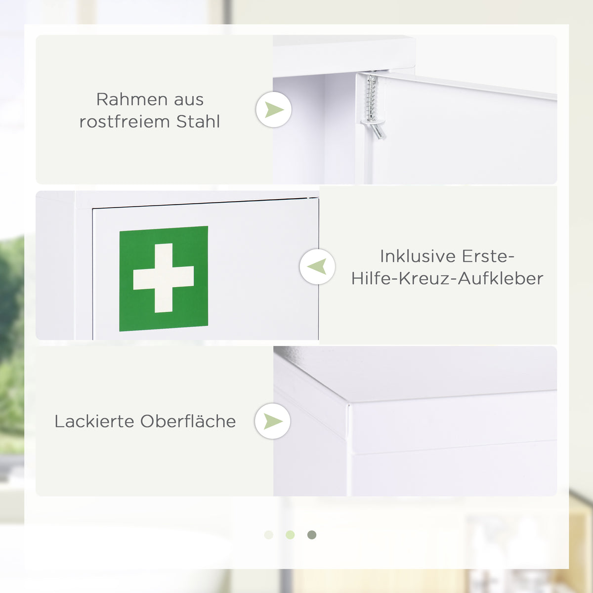 Medizinschrank abschließbar mit mehreren Fächern