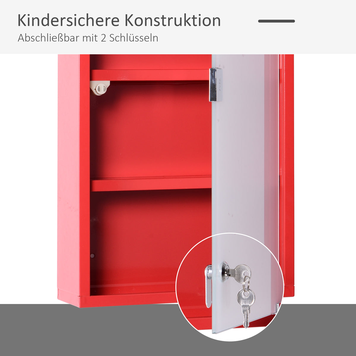 Medizinschrank abschließbar mit mehreren Fächern