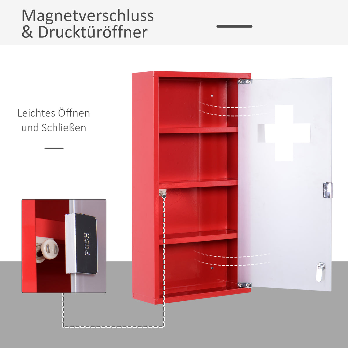 Medizinschrank abschließbar mit mehreren Fächern