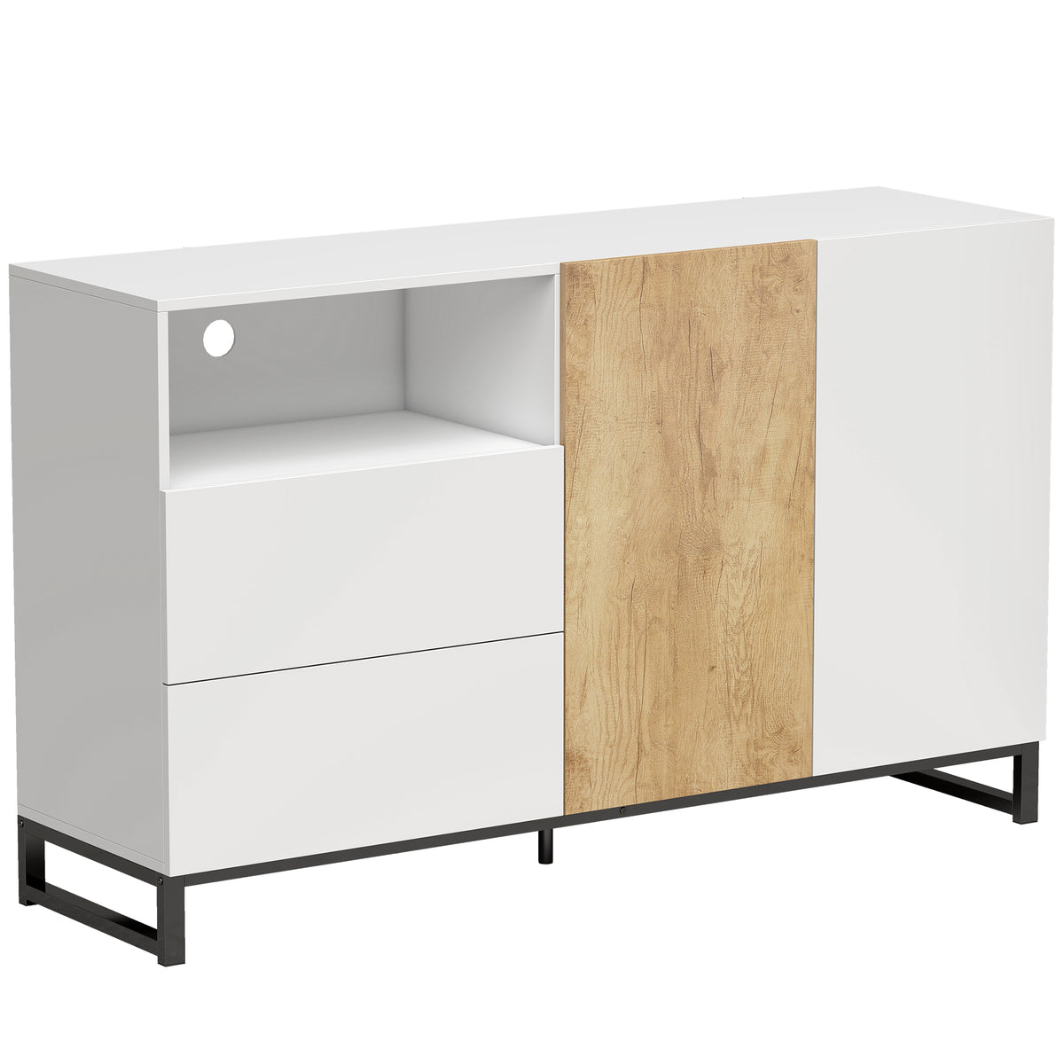 Sideboard 140 cm mit Schubladen und offenem Fach