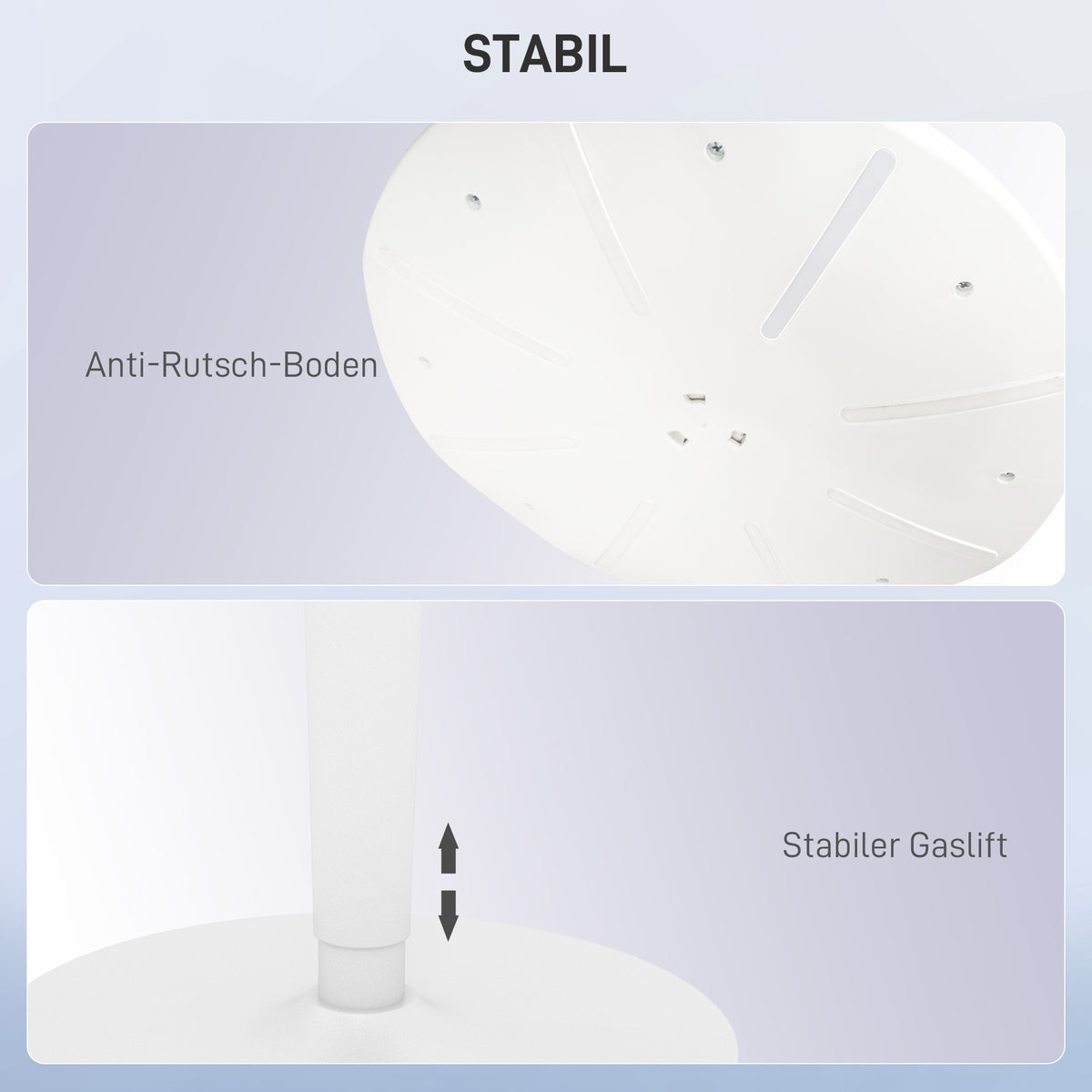 Höhenverstellbarer Pendelhocker mit Mesh-Sitz